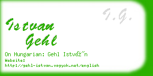 istvan gehl business card